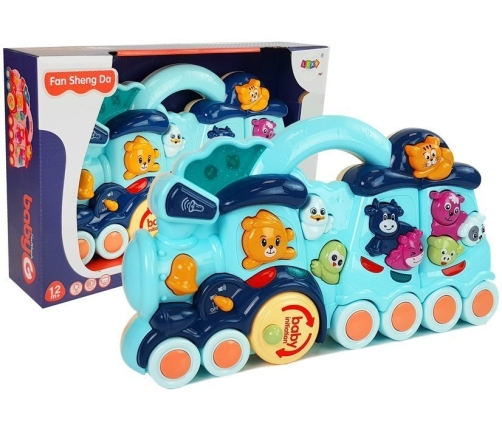 Kids Interactive Toy Locomotive Animal Sounds Blue