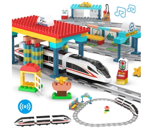 Building Blocks Train Railway Station CADA 108 Elements