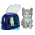 Cat Beauty Salon Set Pet in a Suitcase Backpack Blue