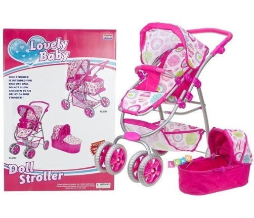 2in1 Realistic Stroller & Pram for Dolls