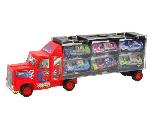 Transport Truck and Race Car Set 12pcs.