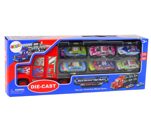 Transport Truck and Race Car Set 12pcs.