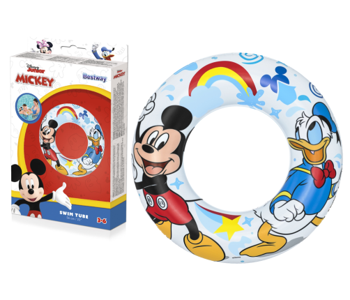 Mickey Mouse Inflatable Swimming Ring 56 cm Bestway 91004