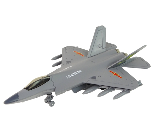 Dark Gray Friction Drive Fighter Plane 1:72