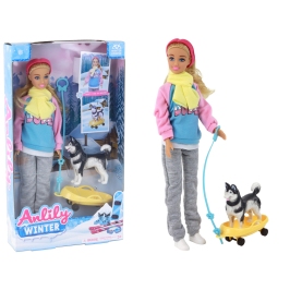 Anlily Doll with Husky Sled Dog Winter Edition