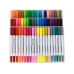 Set of 60 colored marker pens in an organizer