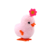 Pink Jumping Hen Wind-up Hen With Flower