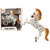 Horse Figurine White Horse with Polka Dots Standing Stable Farm Cute Horse