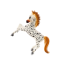 Horse Figurine White Horse with Polka Dots Standing Stable Farm Cute Horse