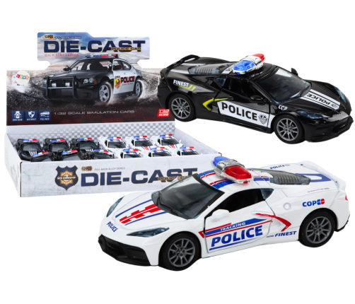 ﻿Car Police Car Police Car Metal 1:32 Drive Mix