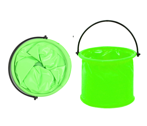 Folding Bucket Multifunctional PVC For Water Green