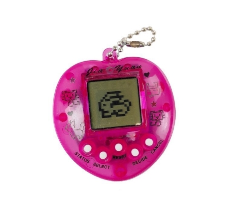 Electronic Animal Tamagotch Pink with short chain