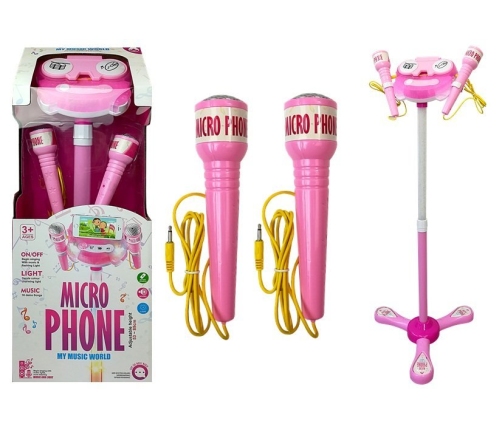 Microphone Kit Karaoke Pink Phone