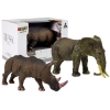 Figurine African Animals Rhinoceros Elephant