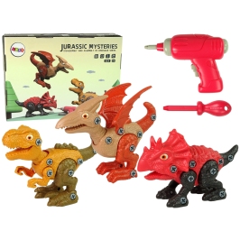 Dinosaur Disassembly Set 3 Pieces Accessories Battery Drill