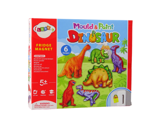 DIY Painting Kit Dinosaurs Plaster Magnets