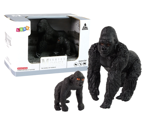 Set of 2 Gorillas figurines  Animals of the World series