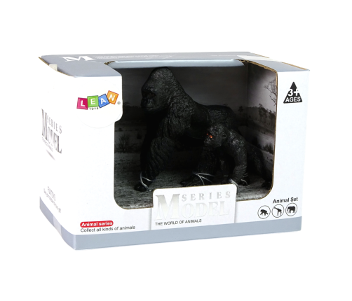 Set of 2 Gorillas figurines  Animals of the World series