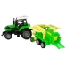 Green tractor with baler friction drive