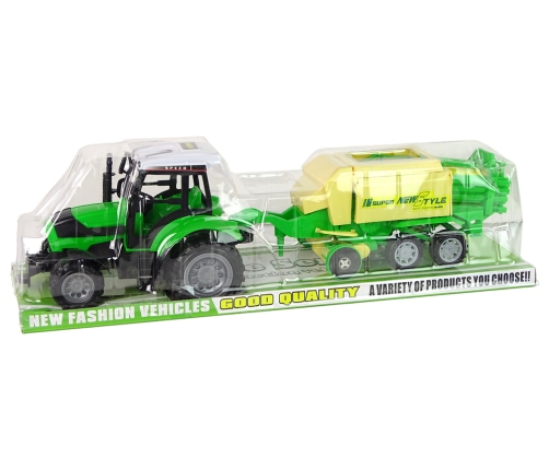 Green tractor with baler friction drive