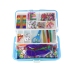 Blue Expandable Suitcase Set Artistic Creative Plastic DIY