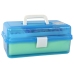 Blue Expandable Suitcase Set Artistic Creative Plastic DIY