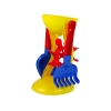 Sand Set "Flower" Grinder Bucket Rake Spatula 5 pcs.