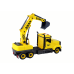 Crane Truck for Unscrewing and Turning Yellow