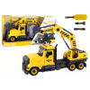 Crane Truck for Unscrewing and Turning Yellow