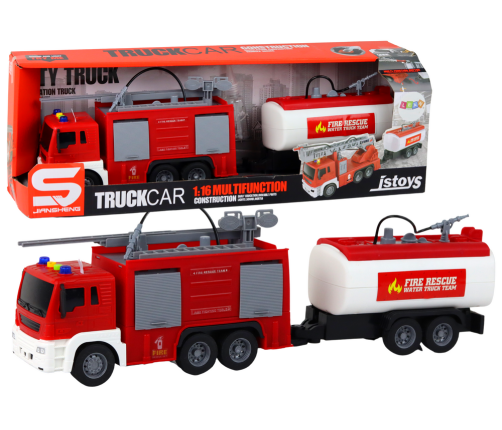 Fire Department With Trailer Fire Truck 1:16 Sounds of Light