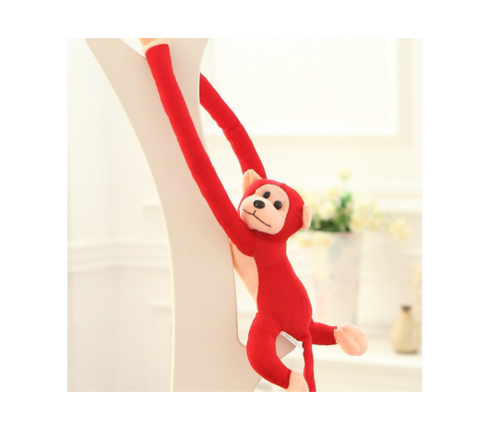 Plush Monkey Mascot with Sound, Red 80 cm