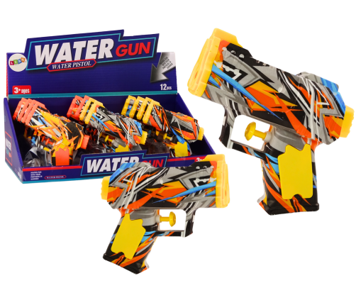 Small Water Gun  Yellow Orange Grafitti