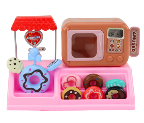 Set Donut Shop Confectionery Cash Register Microwave