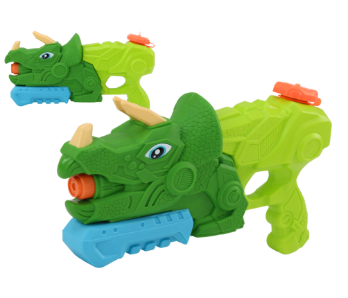 Water Gun Dinosaur Green Triceratops 1000 ml Range 7 m