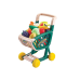 Shopping cart for children, set of vegetables and fruits, green