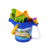 Sand Bucket Set with Shower, Spatula, Rake, Molds, Dinosaurs