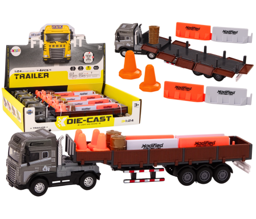 ﻿Truck With Trailer 1:24 TIR Car Truck Accessories Sounds