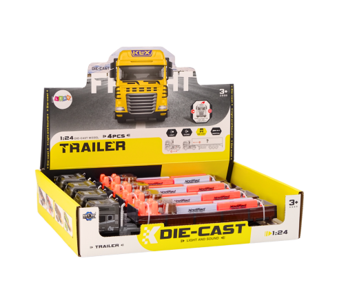 ﻿Truck With Trailer 1:24 TIR Car Truck Accessories Sounds