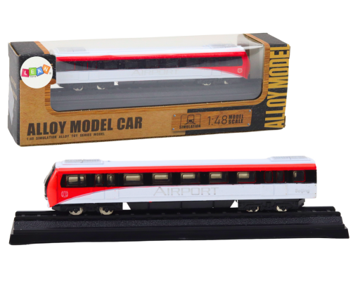 Collectible Model Train Red and White 1:48 Metal