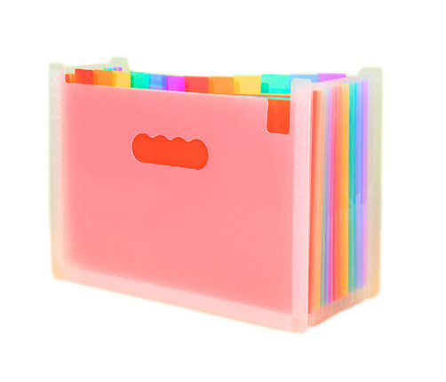 Folder Organizer For Documents Colored Tabs Pockets A4