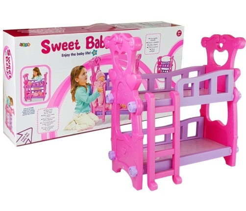 Pink Bunk Bed for Dolls