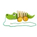 Wooden Crocodile on Wheels 18cm