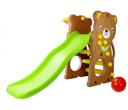 Teddy Bear Children's Slide Garden Basketball