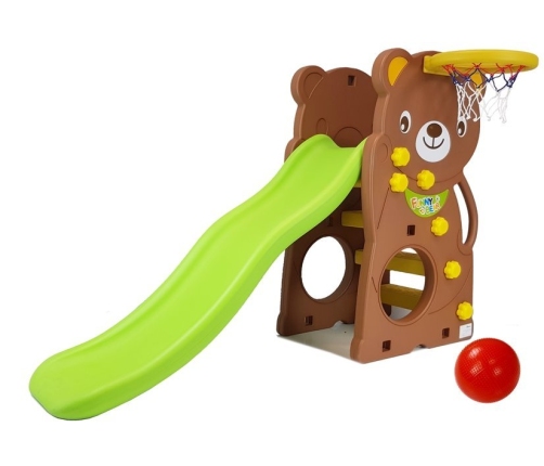 Teddy Bear Children's Slide Garden Basketball