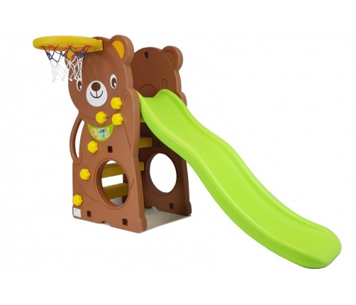 Teddy Bear Children's Slide Garden Basketball