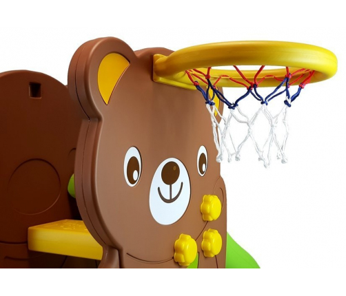 Teddy Bear Children's Slide Garden Basketball