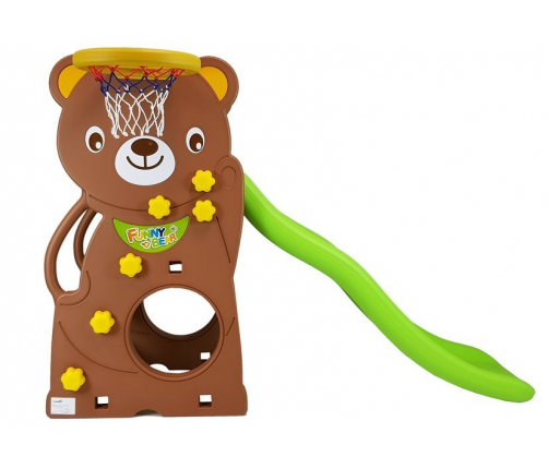 Teddy Bear Children's Slide Garden Basketball