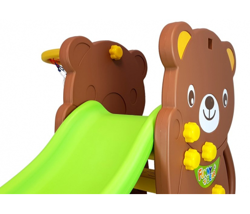 Teddy Bear Children's Slide Garden Basketball