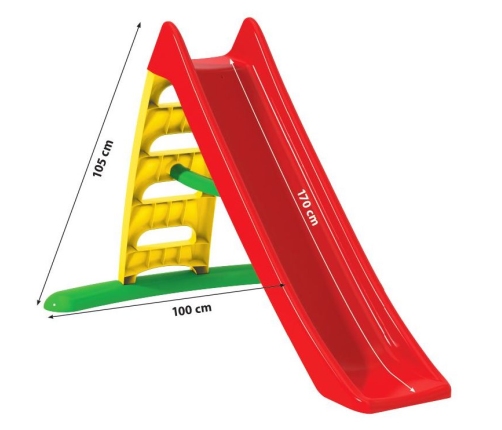 Garden slide speed 170 cm with yellow ladder