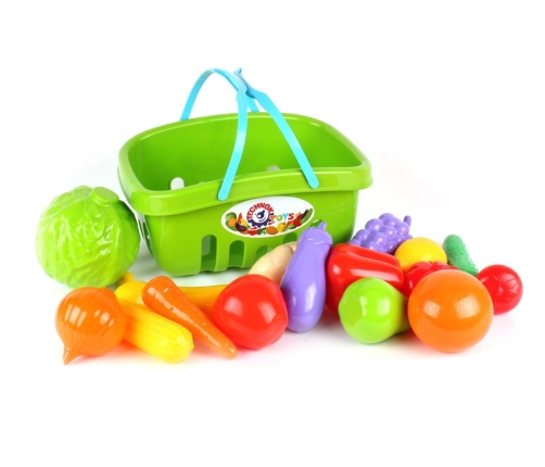 Basket Grocery Set For Shopping Vegetables, Fruits Blue 5354